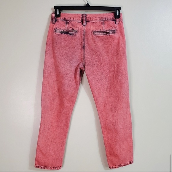 Current/Elliot The Confidant Stonewash Acid Pink Cropped Trouser Jeans Size 25 - Picture 7 of 12